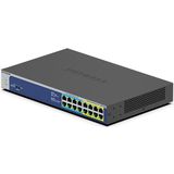 NETGEAR (GS516UP) 16 Gigabit PoE Ethernet Switch (10/100/1000), RJ45 Switch met 8 PoE+ poorten en 8 PoE++ @ 380 W, stil, desktop/rek en levenslange ProSAFE bescherming