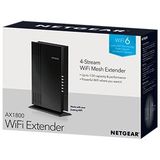 NETGEAR EAX20 Repeater Mesh WiFi 6 Nighthawk AX1800, wifi-versterker, wifi-verlenging, wifi-booster, versterk je signaal, geniet van Smart Roaming