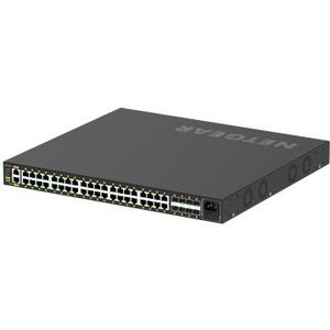 NETGEAR AV Line M4250-40G8XF-PoE+ - Switch - L3 - Beheerd - 40 x 10/100/1000 (PoE+) + 8 x 1 Gigabit / 10 Gigabit SFP+ - luchtstroom van zijkant naar zijkant - rack-uitvoering - PoE+ (960 W)