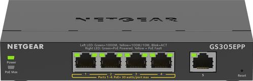 NETGEAR GS305EPP - Netwerk Switch - Smart Managed Plus - 5 Poorten