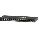 NETGEAR GS316EP 16-poorts Gigabit Ethernet PoE LAN-switch Plus (met 15 x 180 W PoE+ en 1x SFP, beheerde netwerkswitch met IGMP snooping, QoS, VLAN, zonder ventilator)