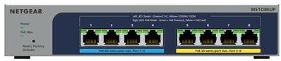 Netgear - Ms108eup-100eus Switch - 8 Poorten 1G/2.5G - 4 PoE+ - 4 Ultra60 PoE++
