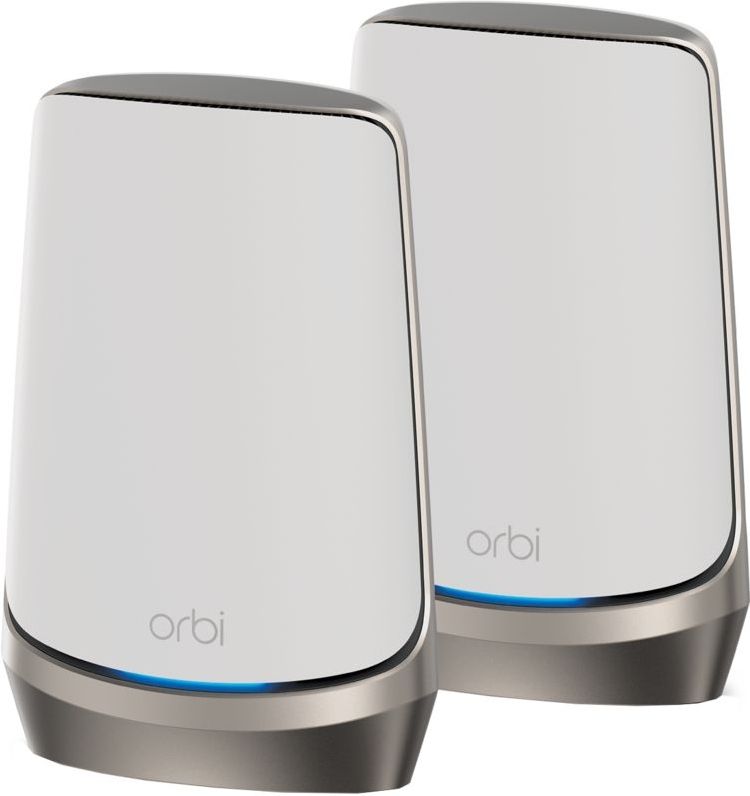 NETGEAR Orbi Quad-band WiFi 6E Mesh-systeem (RBKE962) - Router met 1 satellietextender | Dekking tot 400 m2, 200 apparaten | AX11000 (tot 10,8 Gbps)