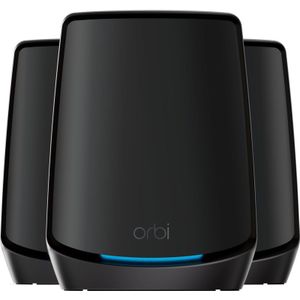 NETGEAR Orbi 860 AX6000 WiFi System black edition Tri-band (2.4 GHz / 5 GHz / 5 GHz) Wi-Fi 6 (802.11ax) Zwart 4 Intern