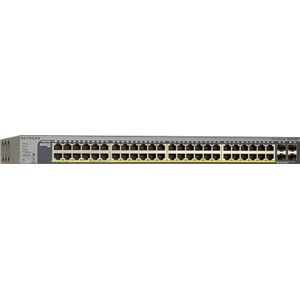 NETGEAR Smart switch 52 ports Ethernet Gigabit PoE (GS752TP) - manageable, administration dans le cloud Insight, 48 PoE+ à 380 W, 4 SFP 1 Gbit, montage sur bureau ou en rack, protection à vie PRO SAFE