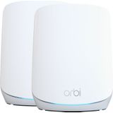 NETGEAR RBK762S-100EUS Orbi Whole Home Tri-band Mesh WiFi 6-systeem- Router met 1 satelliet-extender Dekking tot 350 m², 75 apparaten AX5400 tot 5,4 Gbps,Wit