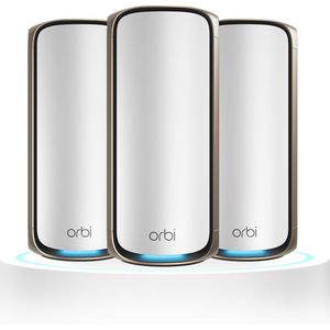 NETGEAR Orbi RBE973S Mesh WiFi - BE27000 - Quad-Band - 3-Pack - Wit