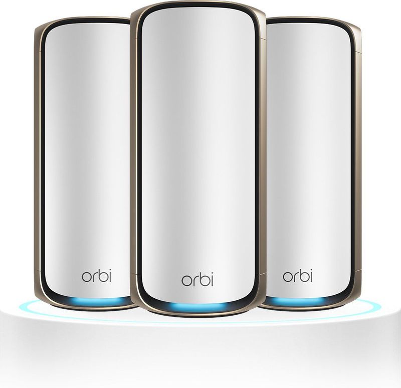 NETGEAR Orbi RBE973S Mesh WiFi - BE27000 - Quad-Band - 3-Pack - Wit