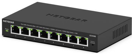NETGEAR GS308E Netwerkswitch - Gigabit - 8 Poorten