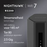 NETGEAR - Nighthawk RS200 - Router - WiFi Versterker - WiFi 7 - 6500 Mbps