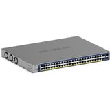 Netgear - S3300-52X-POE+ Switch - Zwart - Managed L2/L3 - 48 Poorten 10G