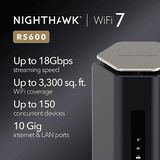 NETGEAR Nighthawk RS600 draadloze router Gigabit Ethernet Tri-band (2,4 GHz / 5 GHz / 6 GHz) Zwart