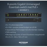 NETGEAR GS308LP - Netwerk Switch - Unmanaged - 8 Poorten - PoE Switch