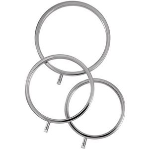 Solid Metal Scrotal Ring Set - 3 Sizes