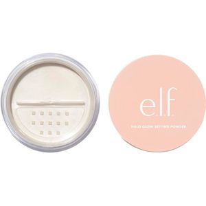 e.l.f., Halo Glow Fixeerpoeder, zijdeachtig, licht, wazig, glad, minimaliseert poriën en fijne lijntjes, creëert een zacht focuseffect, licht, halfmat oppervlak, 6,8 g