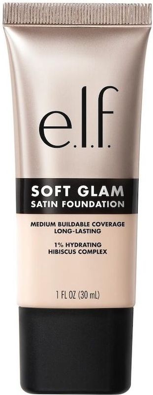 e.l.f. Soft Glam 10 Fair Cool Satin Foundation - Vloeibare Foundation - Langhoudend - Medium Dekking - Satijnen Finish