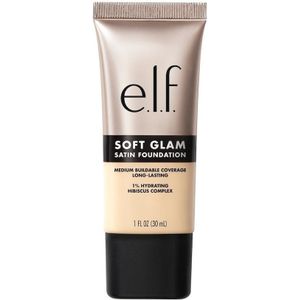 e.l.f. Soft Glam 12 Fair Warm Foundation met gemiddelde dekking, langdurig, verstevigend voor een gladde, gesatineerde, veganistische en dierproefvrije foundation