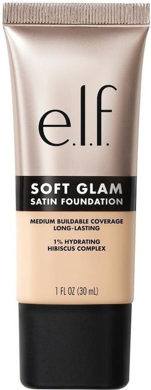 e.l.f. Soft Glam 13 Fair Neutral Satin Foundation - Vloeibare Foundation - Langhoudend - Medium Dekking - Satijnen Finish