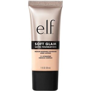 e.l.f. Soft Glam 14 Fair Cool Satin Foundation - Vloeibare Foundation - Langhoudend - Medium Dekking - Satijnen Finish