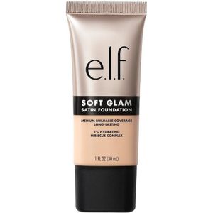 e.l.f. Soft Glam 20 Light Cool Satin Foundation - Vloeibare Foundation - Langhoudend - Medium Dekking - Satijnen Finish