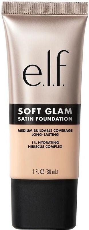 e.l.f. Soft Glam 20 Light Cool Satin Foundation - Vloeibare Foundation - Langhoudend - Medium Dekking - Satijnen Finish