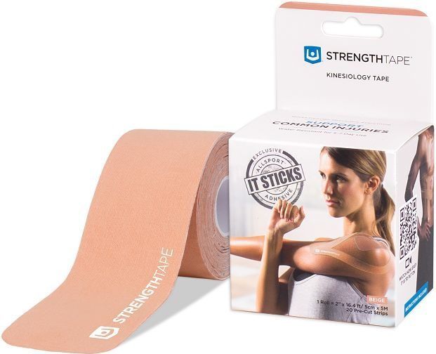 StrengthTape Pre-Cut rol 5 mtr - beige