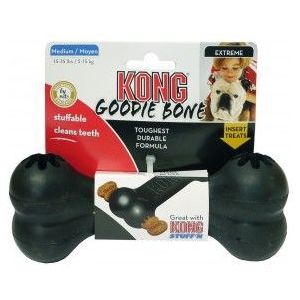 Kong Extreme Goodie Bone - Honden Speelgoed - Zwart - 18 cm - M