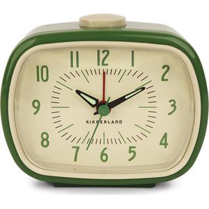 Kikkerland Vintage Retro Wekker Groen - Classic Alarm Clock - Slaapkamer accessoire - Klassiek ontwerp