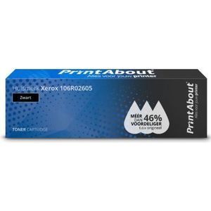 PrintAbout huismerk Toner 106R02605 Zwart Geschikt voor Xerox