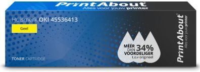 PrintAbout - Huismerk - Toner - Geel - Geschikt voor OKI