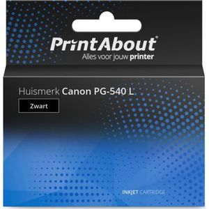 PrintAbout  Inktcartridge PG-540 L Zwart Hoge capaciteit geschikt voor Canon