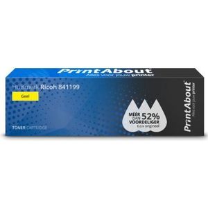 PrintAbout huismerk Toner MP C2550E (841199) Geel Geschikt voor Ricoh