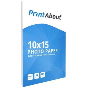 PrintAbout - Premium Glossy - Fotopapier - 10 x 15 cm - 260 grams - 50 vel