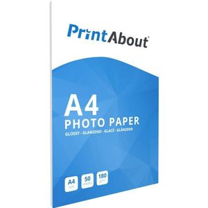 PrintAbout Premium Glossy A4 180 grams fotopapier (50 vel)