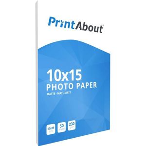 PrintAbout Premium Mat 10 x 15 230 grams fotopapier (50 vel)