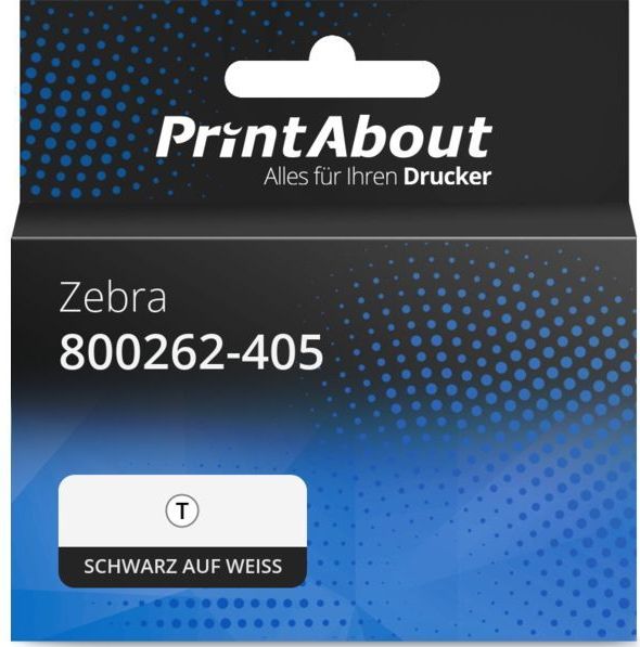 PrintAbout huismerk Etiket 800262-405 Zwart op wit (57 mm x 102 mm) 12 rollen Geschikt voor Zebra