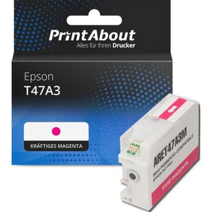 PrintAbout - T47A3 - Inktcartridge - Vivid Magenta - Geschikt voor Epson