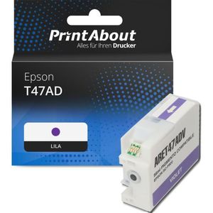 PrintAbout - T47AD - Inktcartridge - Paars - Geschikt voor Epson