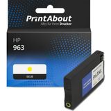 PrintAbout - HP 963 Inktcartridge - Geel - Huismerk