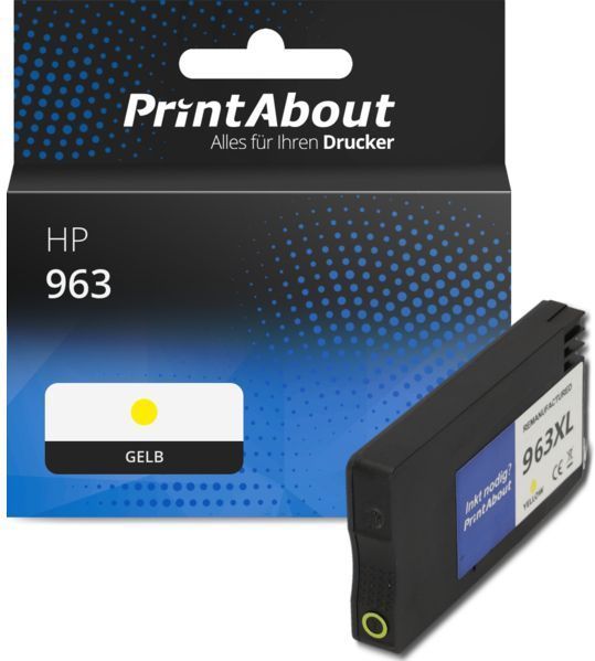 PrintAbout - HP 963 Inktcartridge - Geel - Huismerk