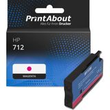 PrintAbout - Inktcartridge 712 - Magenta - Geschikt voor HP