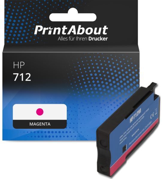 PrintAbout - Inktcartridge 712 - Magenta - Geschikt voor HP
