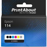 PrintAbout - Huismerk Epson 114 - Inktcartridge - 6-kleuren Multipack