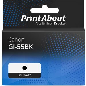 PrintAbout huismerk Inktcartridge GI-55BK Zwart Geschikt voor Canon