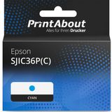 PrintAbout - SJIC36P(C) - Inktcartridge - Cyaan