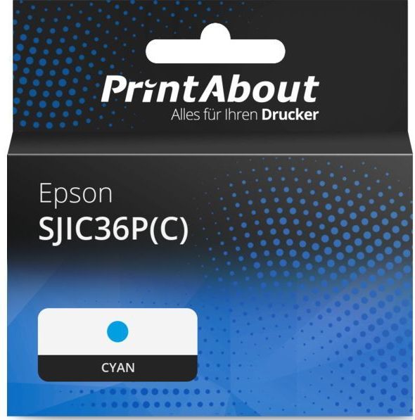 PrintAbout - SJIC36P(C) - Inktcartridge - Cyaan