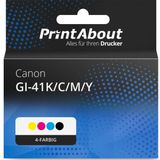 PrintAbout - Canon GI-41K/C/M/Y - Inktcartridge 4-kleuren Multipack