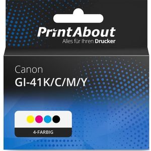 PrintAbout huismerk Inktcartridge GI-41K/C/M/Y 4-kleuren Multipack Geschikt voor Canon