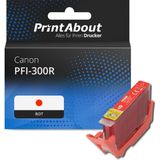 PrintAbout - PFI-300R - Inktcartridge - Rood