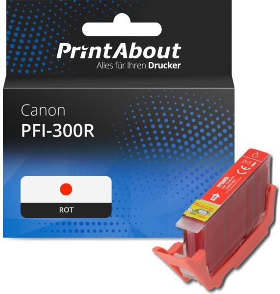 PrintAbout - PFI-300R - Inktcartridge - Rood